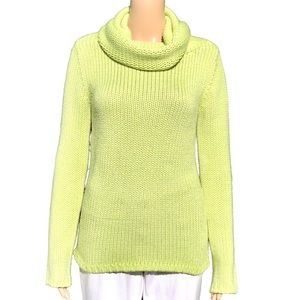 New York & Co green sweater with metallic threading throughout- sparkly